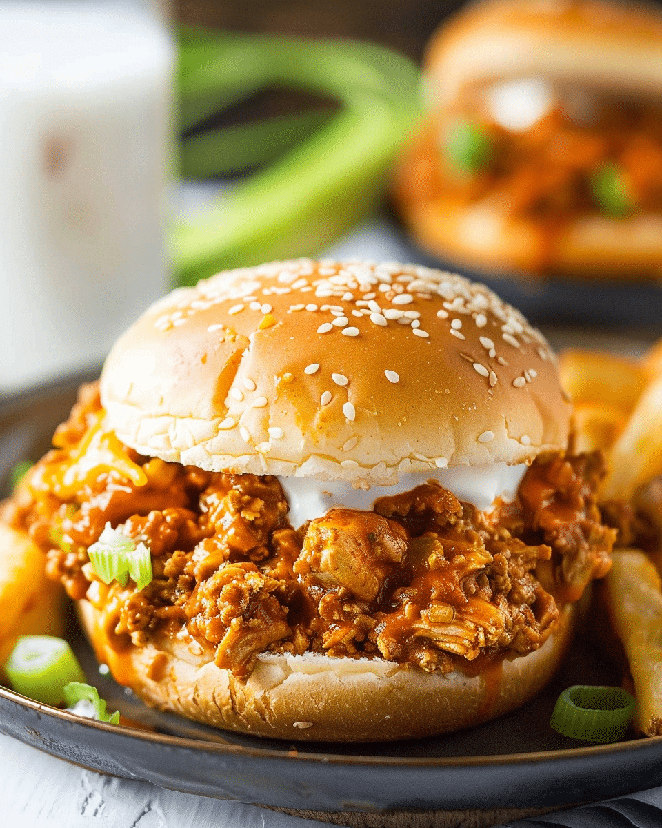 Buffalo Chicken Sloppy Joe