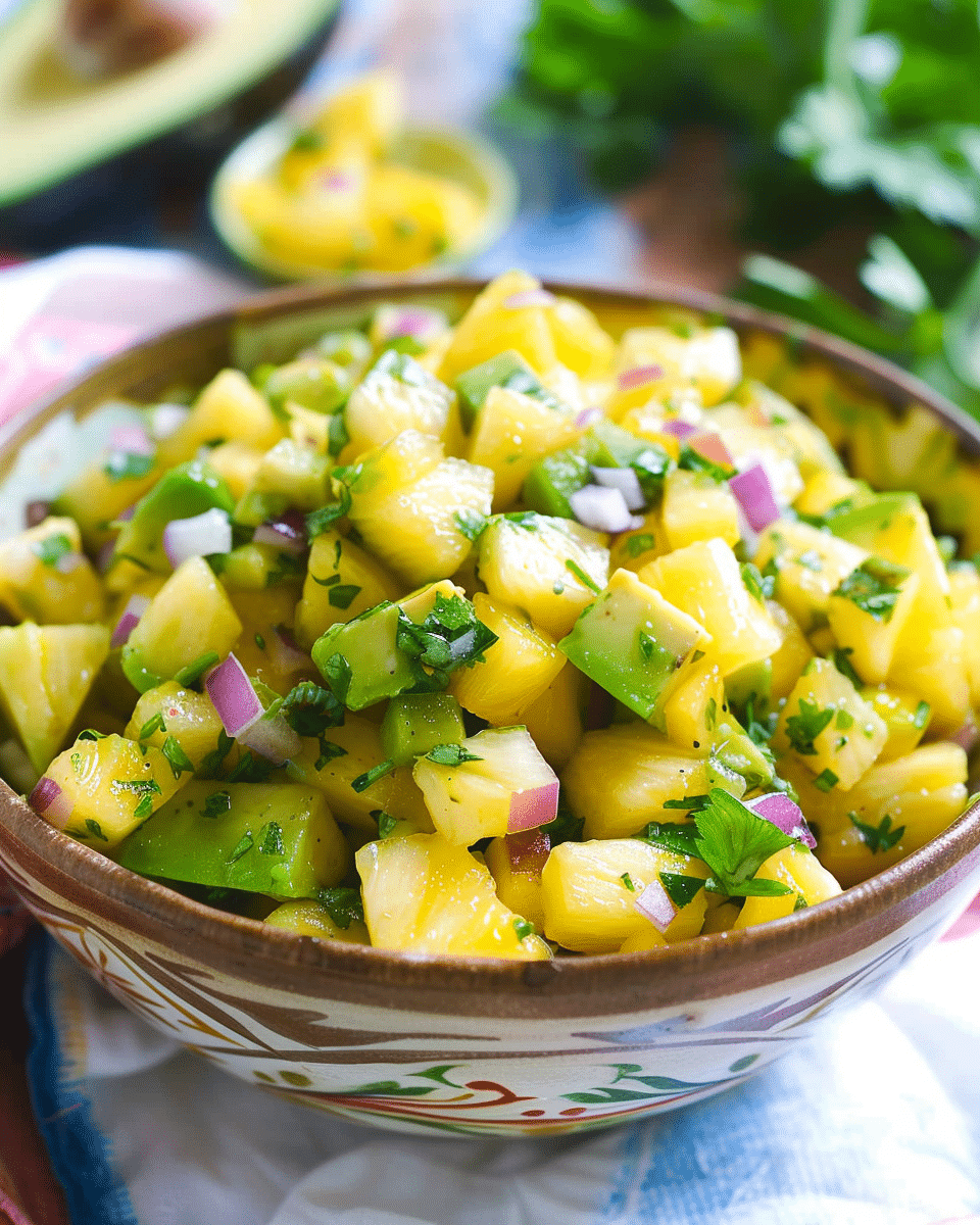 Fresh Pineapple Avocado Salsa
