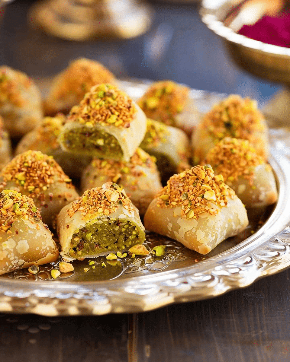 Motichoor Pistachio Pastry Bites