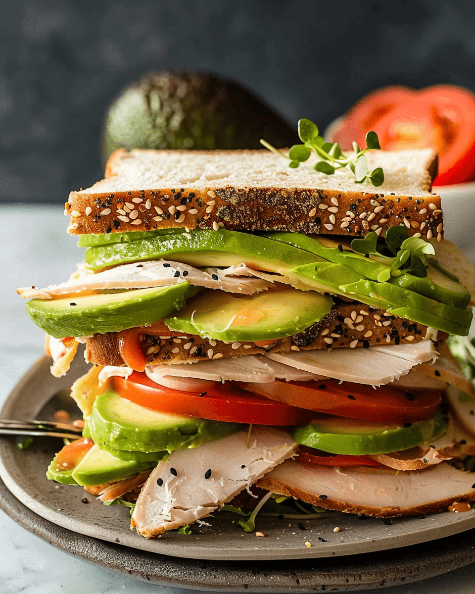 Turkey Avocado Sandwich with Chipotle Mayo