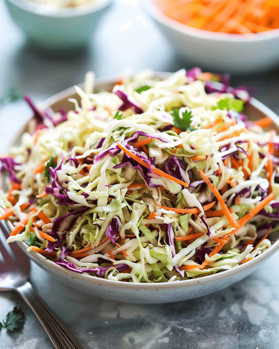 Easy Vinegar Coleslaw