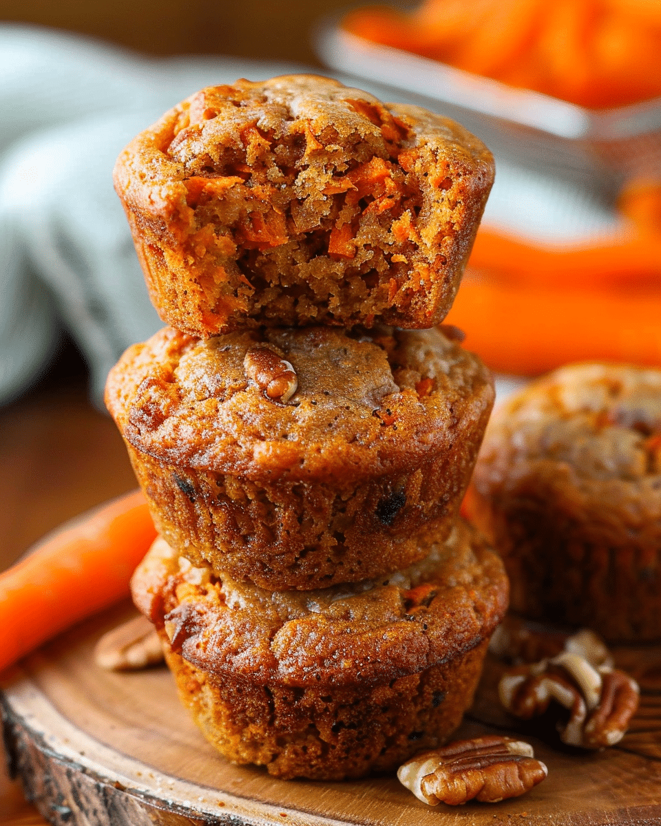 Soft & Moist Carrot Muffins