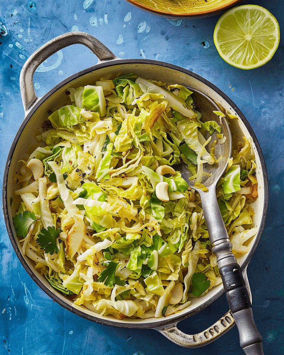 Sauteed Cabbage with Garlic and Lime