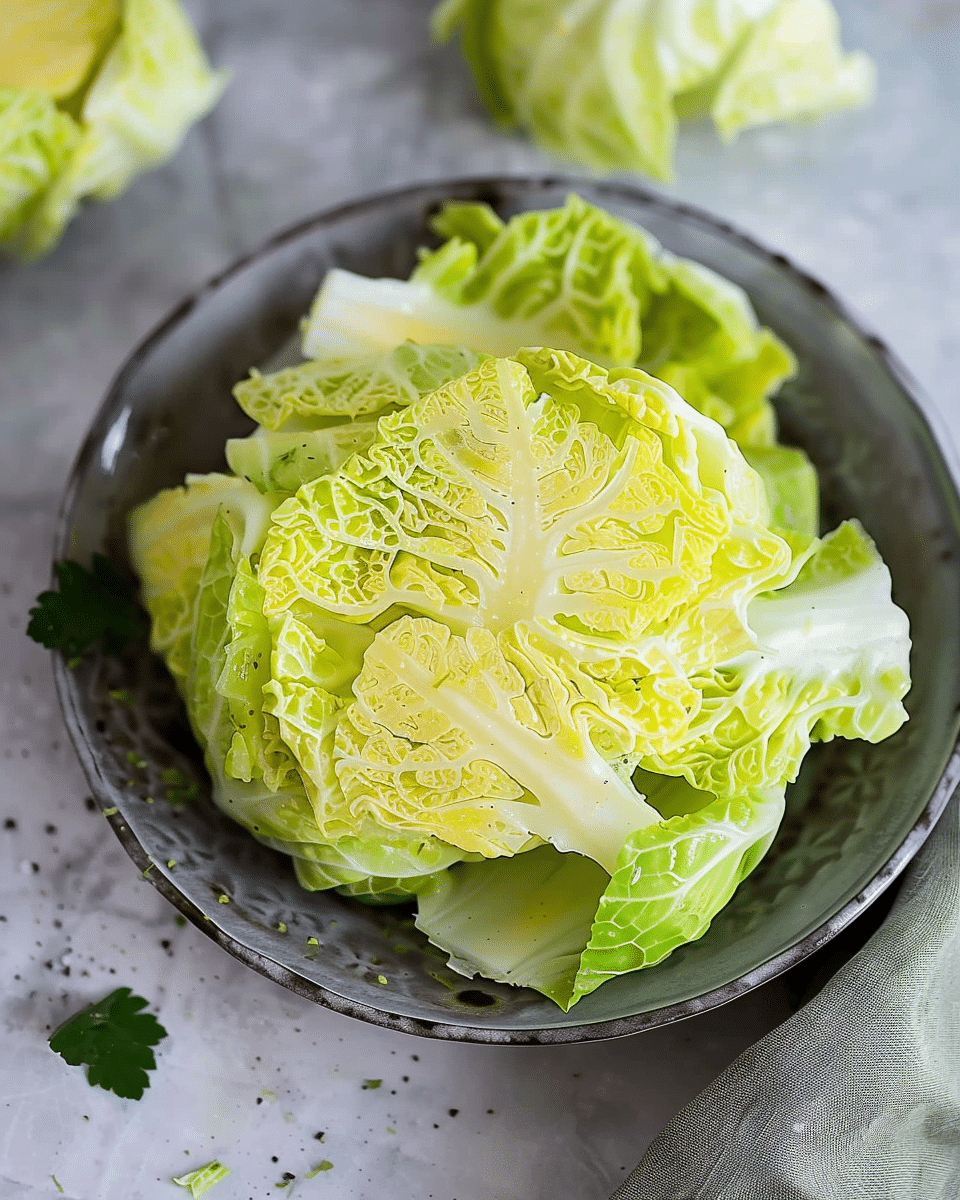 Steamed Cabbage with Lime Butter