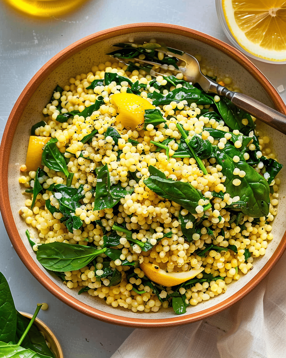 Lemony Spinach Couscous