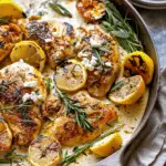 Lemon Rosemary Dijon Chicken with Feta Goddess Sauce