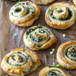 Spinach Feta Puff Pastry Spirals