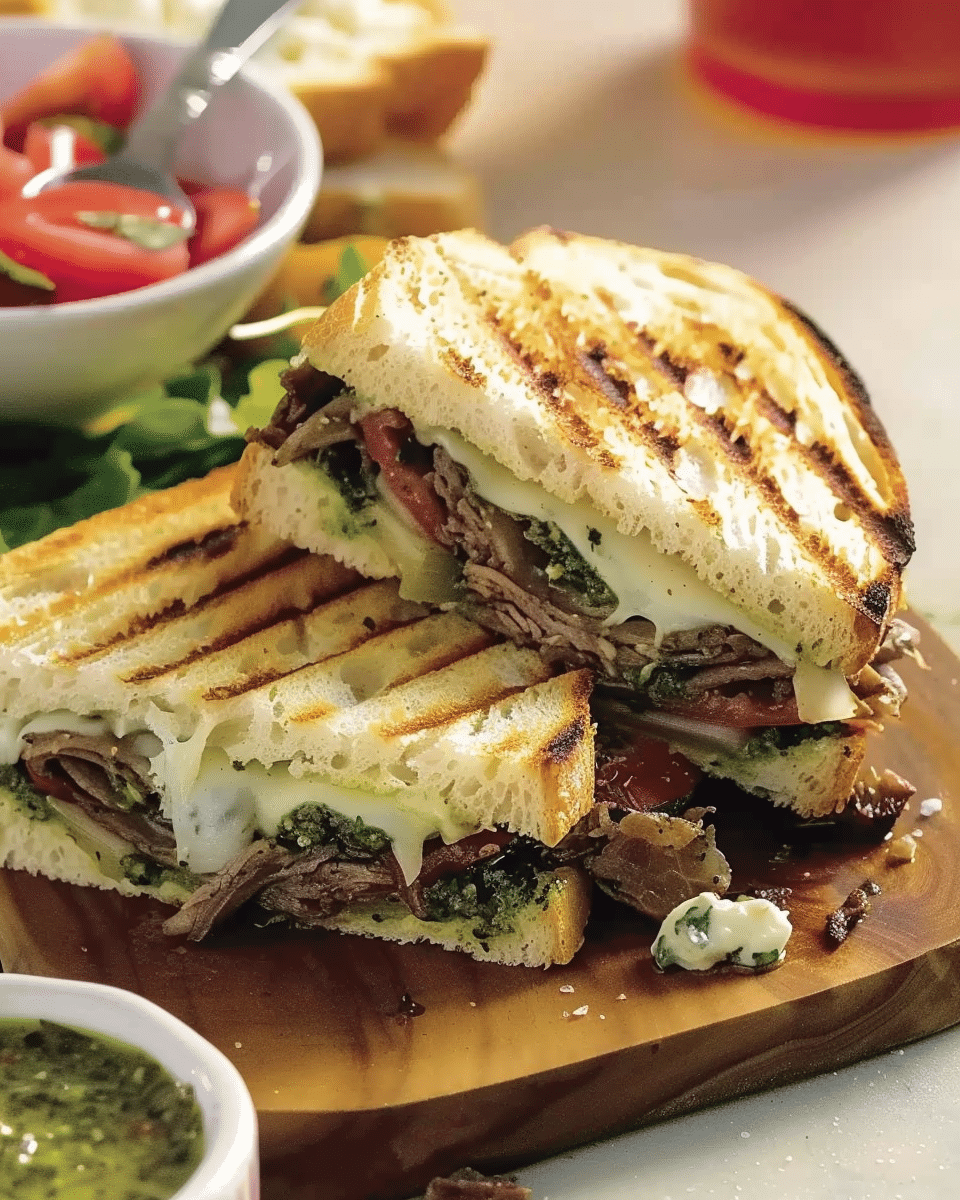 Beef-Pesto Panini
