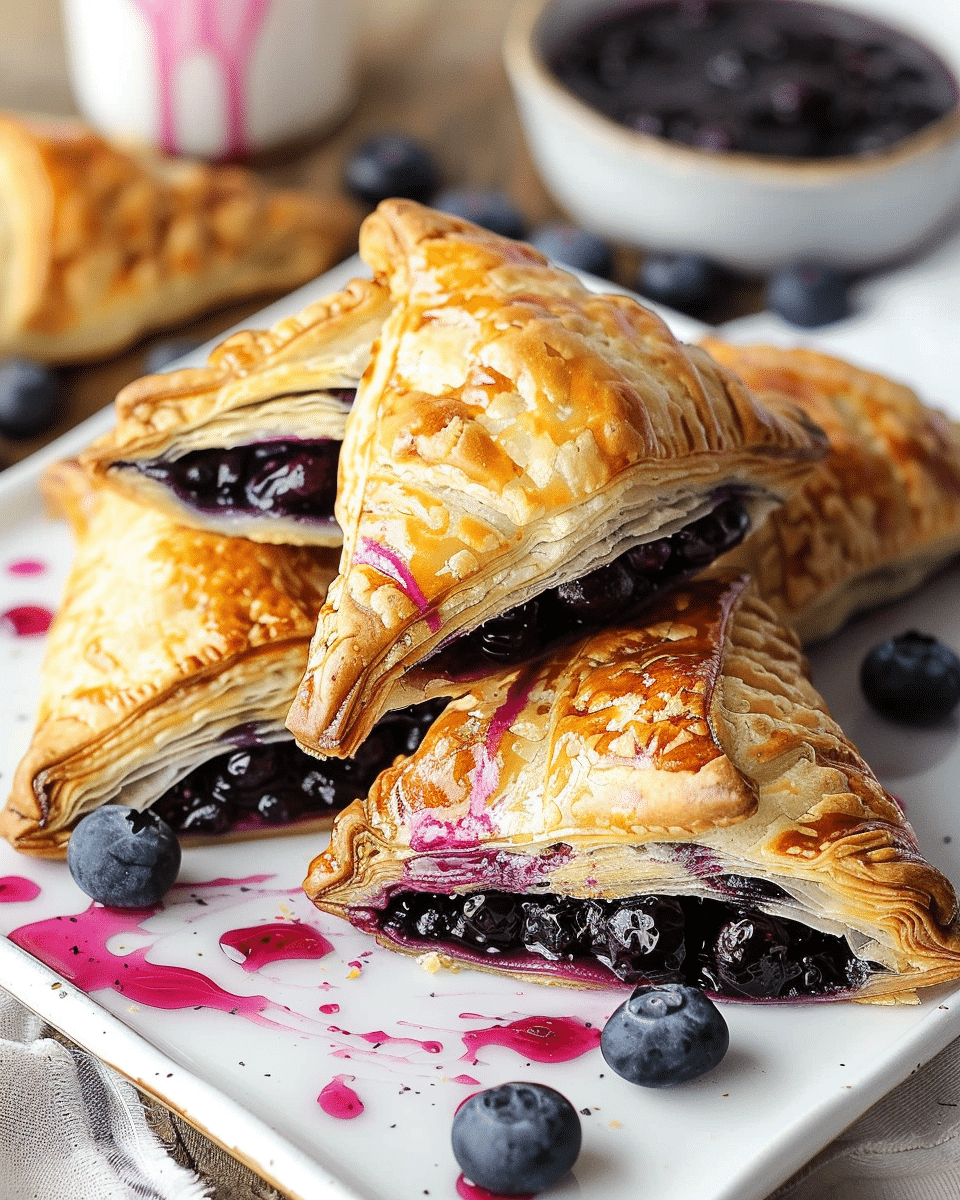 Puff Pastry Blueberry Turnovers
