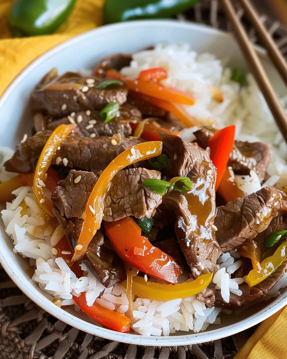 Slow Cooker Pepper Steak
