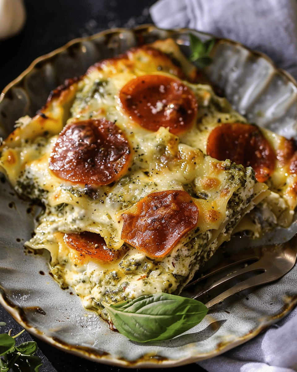 Sheet Pan White Pesto Lasagna