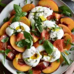 Burrata Caprese Salad with Peaches