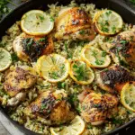 One Pan Greek Lemon Chicken and Rice