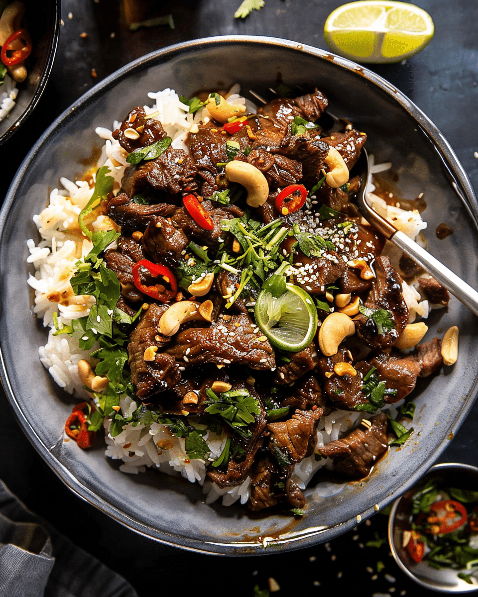 20 Minute Ginger Cashew Beef