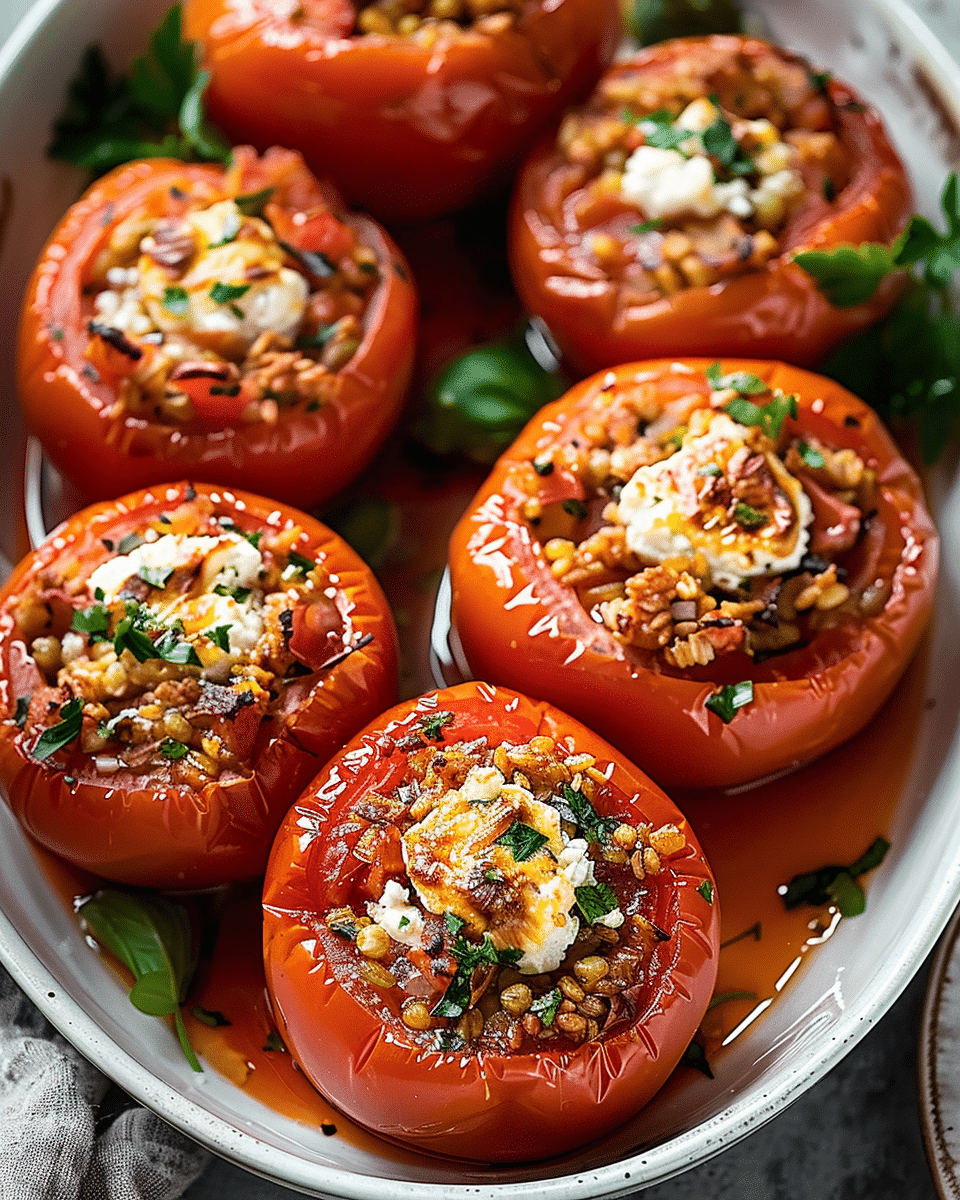 Greek Stuffed Tomatoes