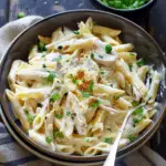 Leftover Turkey Alfredo Pasta