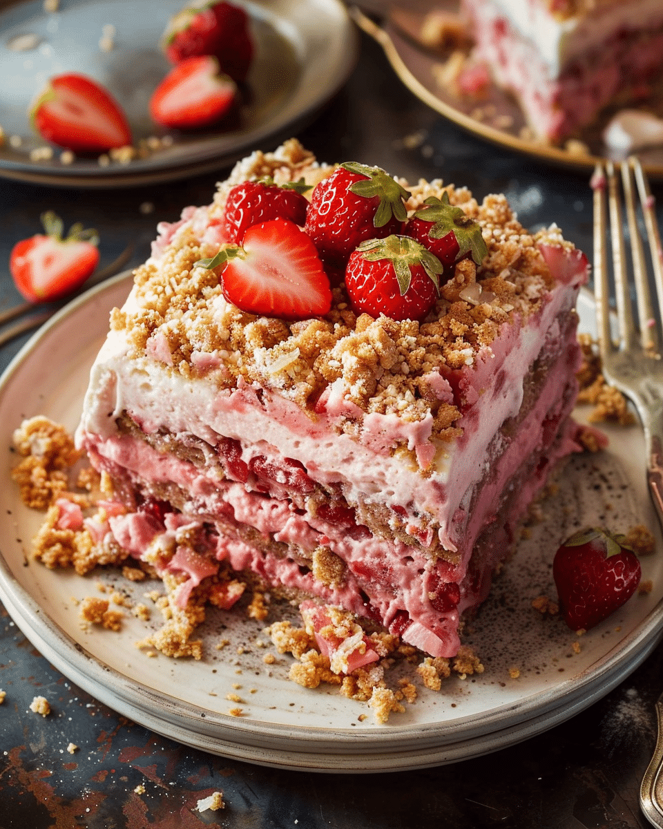 Strawberry Crunch Cake