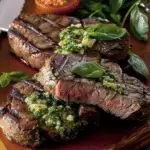 Grilled Pesto-Stuffed Steaks