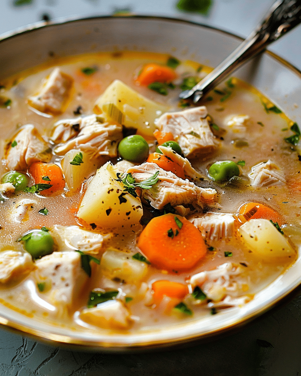 Leftover Turkey and Vegetable Soup