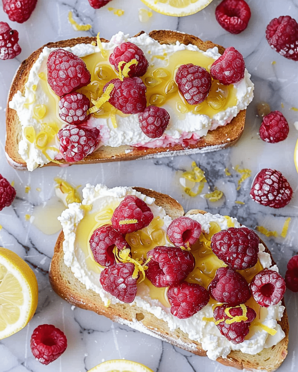 Lemon Ricotta Raspberry Toast