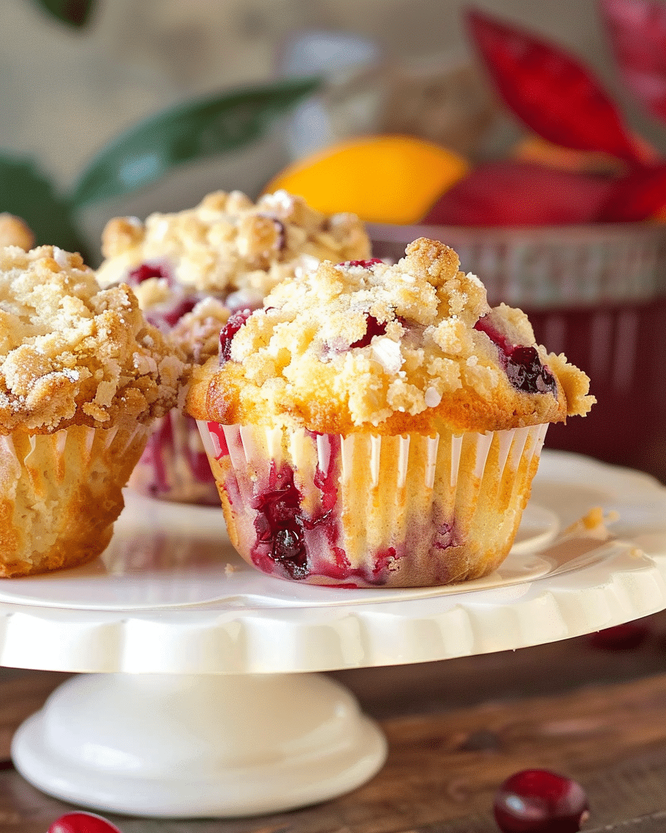 Orange Cranberry Muffins With Streusel Topping