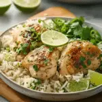 Slow-Cooker Lime Garlic Chicken with Rice