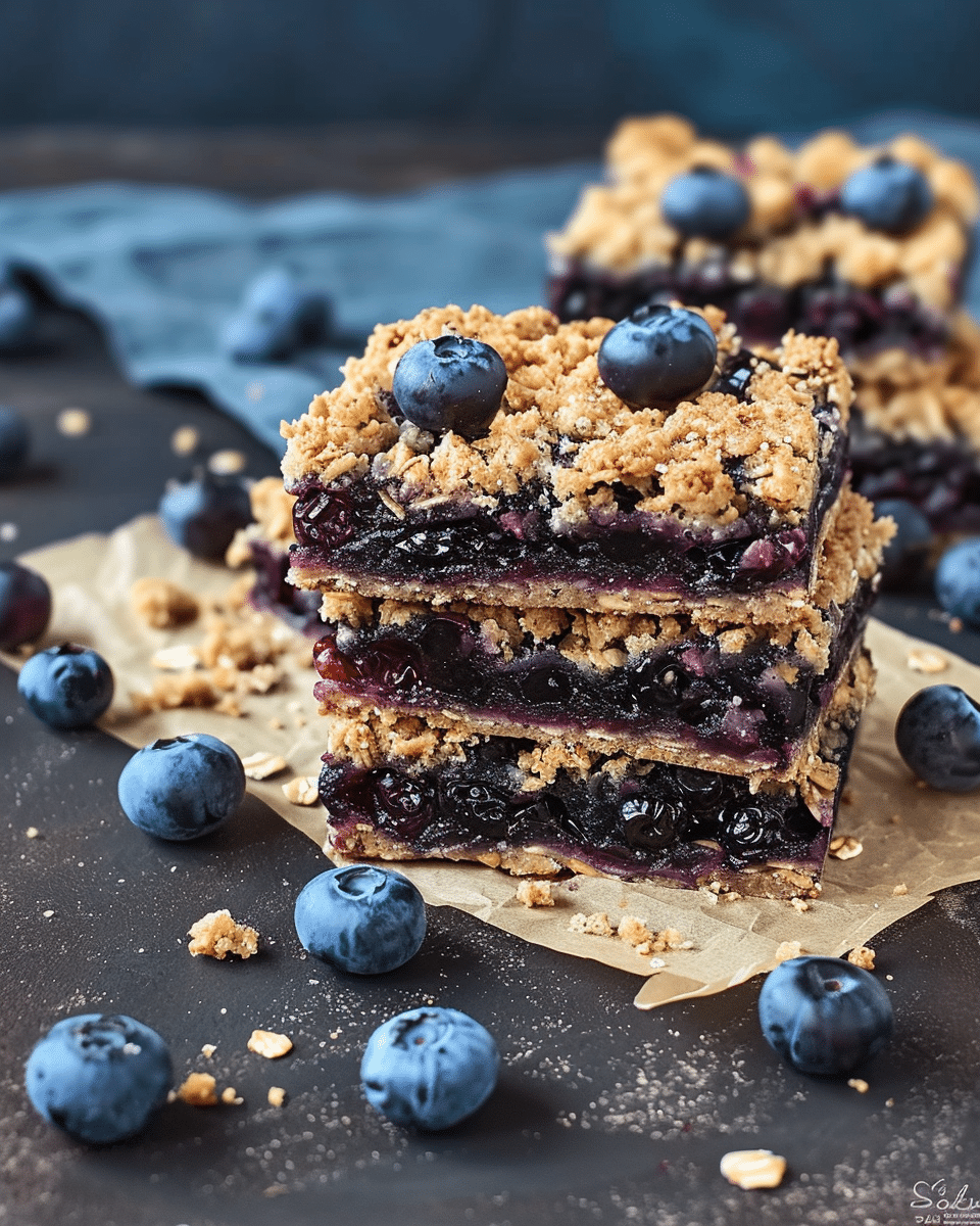 Blueberry Oat Crumble Bars