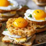 Fried Quail Egg Mini Breakfast Sandwiches