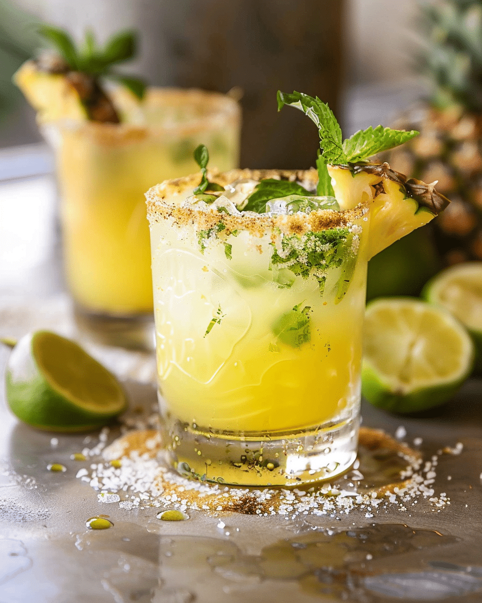 Spicy Serrano Pineapple Margarita