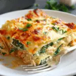 Leftover Chicken, Spinach and Artichoke Lasagna