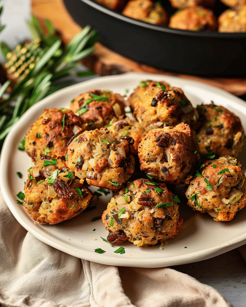 Air Fryer Stuffing Balls