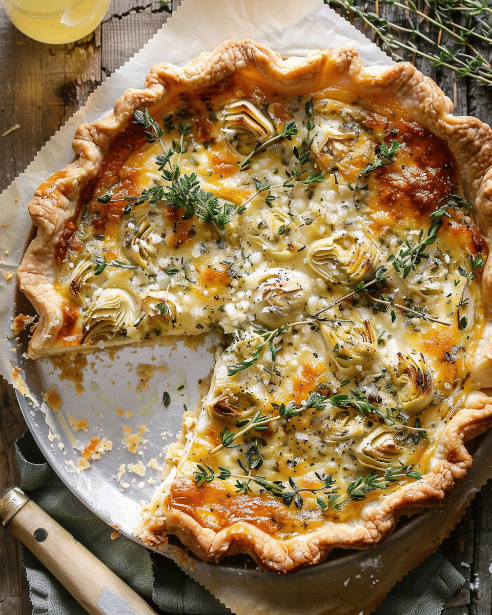 Artichoke Gouda Tart