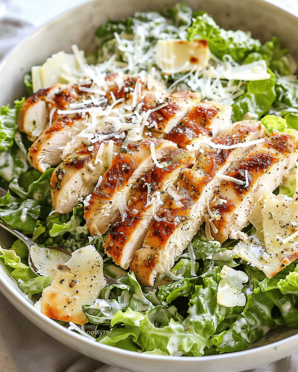 Green Goddess Salad with Parmesan Chicken