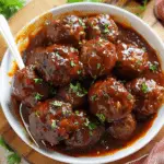 Juicy Homemade Barbeque Meatballs Slow Cooker