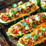 Taco Stuffed Zucchini Boats