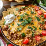 Cheesy Beef Taco Dip