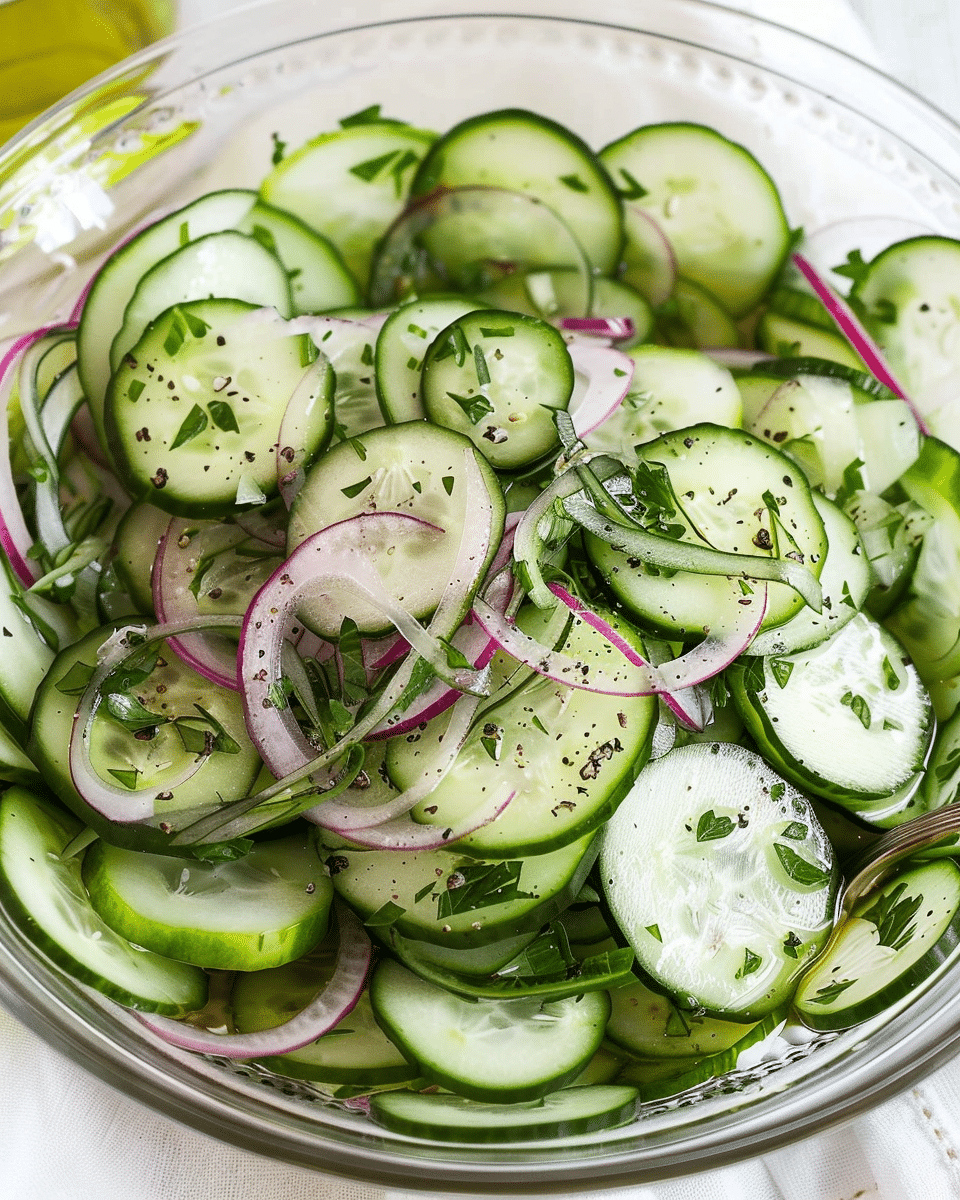 Oil and Vinegar Cucumber Salad