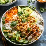 Peanut Chicken Spring Roll Bowl
