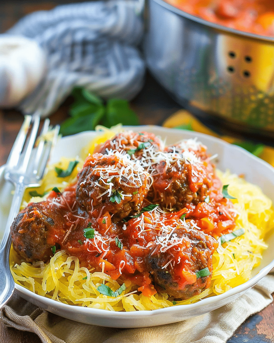 Spaghetti Squash and Meatballs