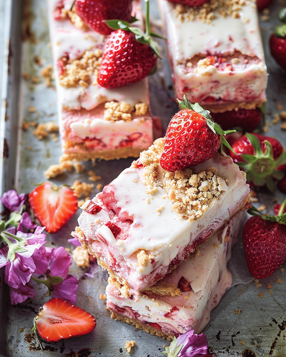 Strawberry Shortcake Ice Cream Bars