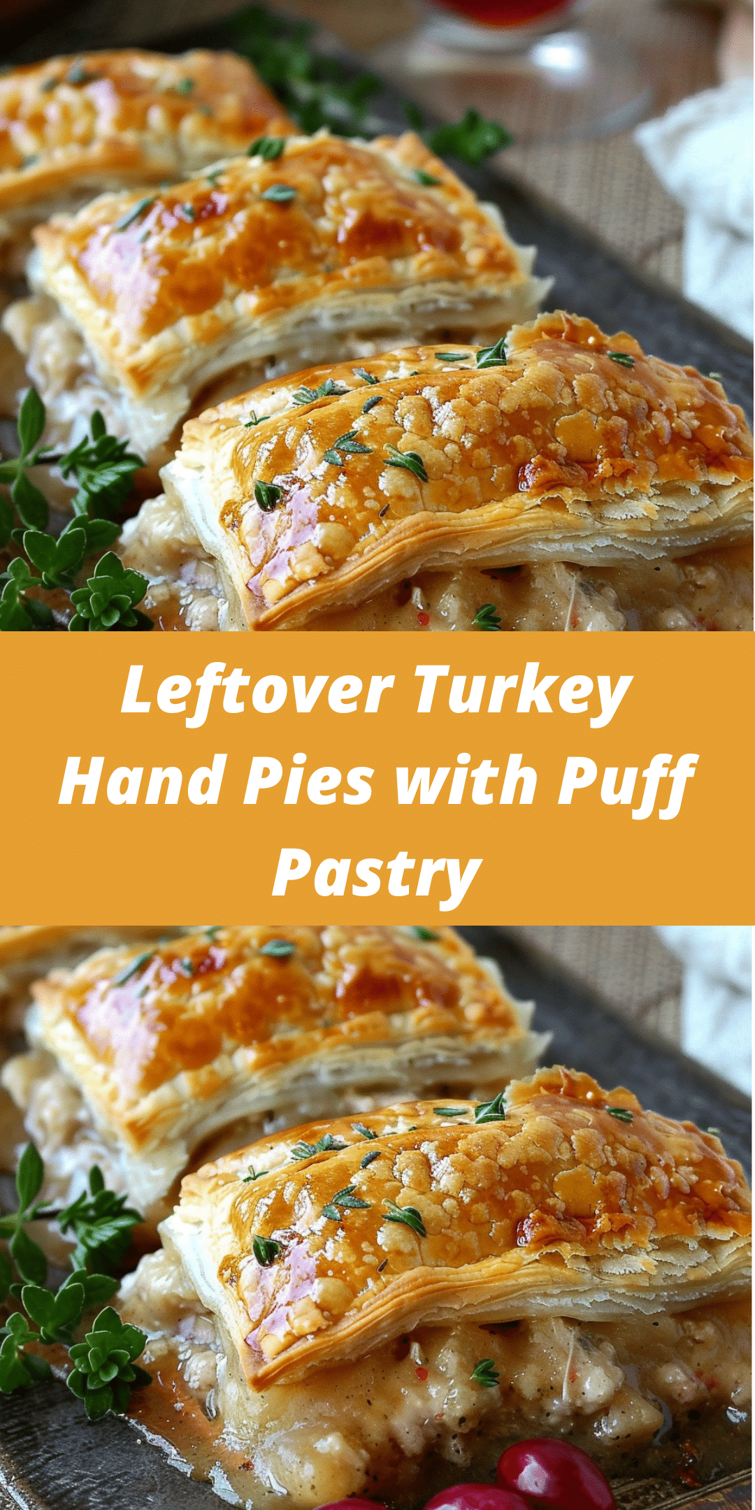 Leftover Turkey Hand Pies with Puff Pastry | TheFamilyCooking
