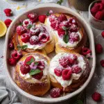 Raspberry Lemon Brioche Rolls with Whipped Ricotta Cream