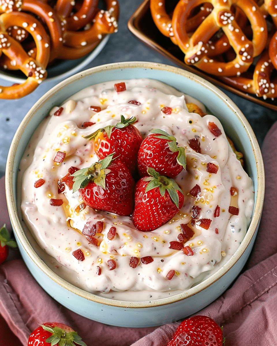 Sweet Strawberry Pretzel Dip