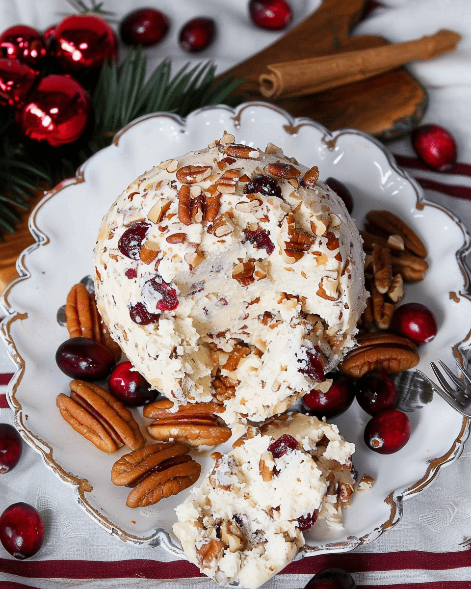 Cheese Ball with Cranberries and Pecans