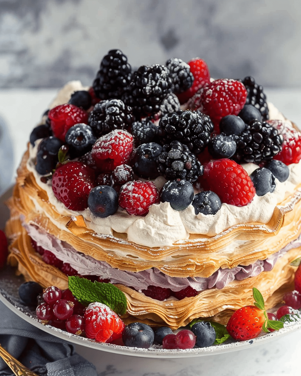 Puff Pastry Cake with Berries