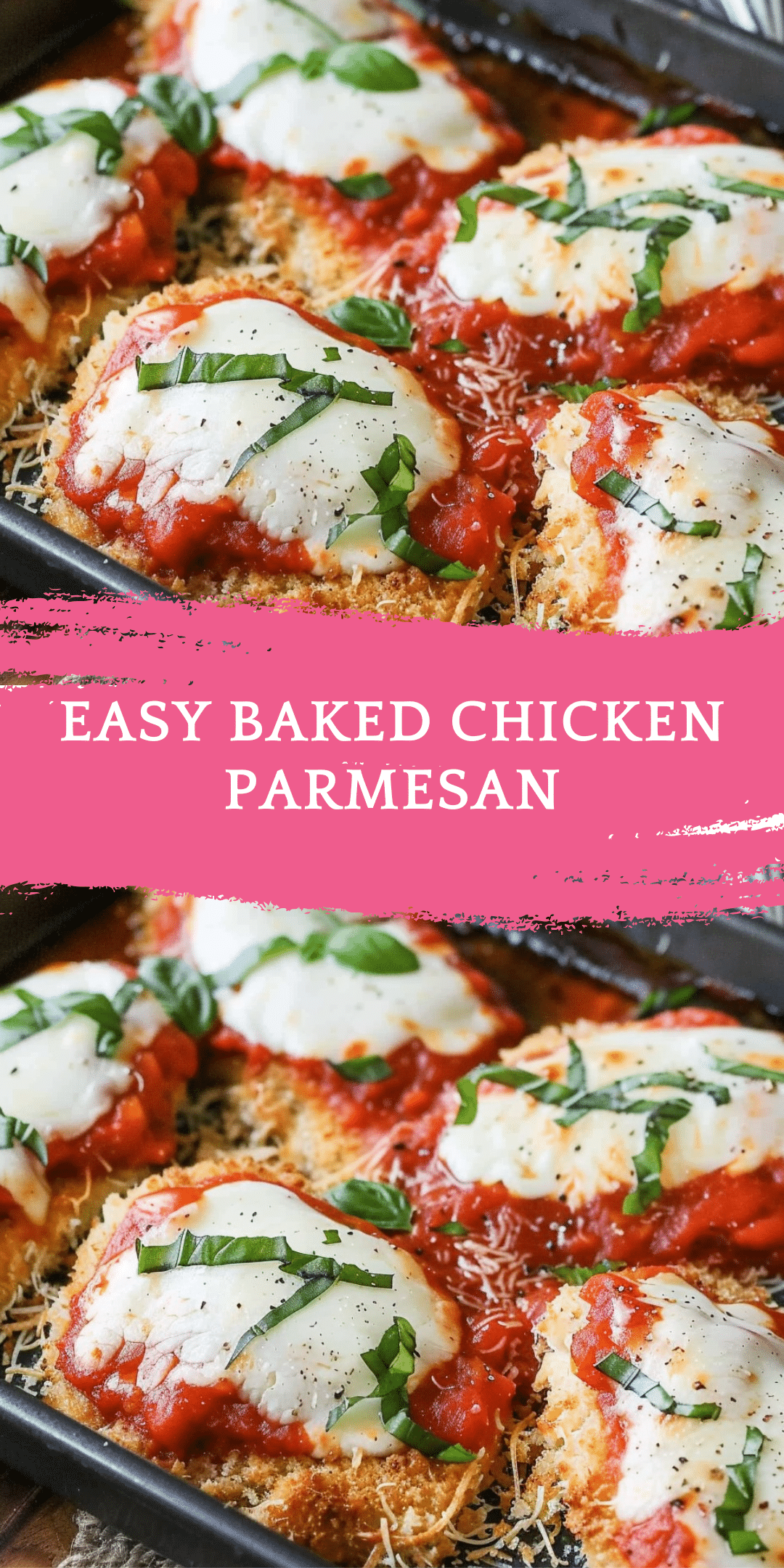 Easy Baked Chicken Parmesan | TheFamilyCooking
