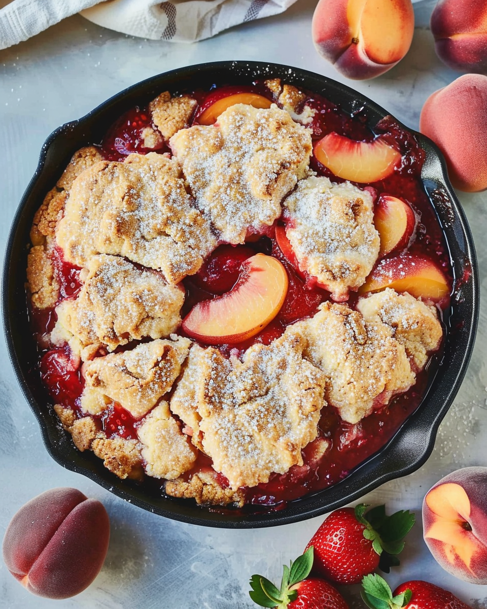 Strawberry Peach Cobbler