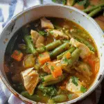 Green Bean Stew with Leftover Chicken