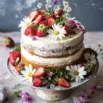 Strawberry Chamomile Naked Cake