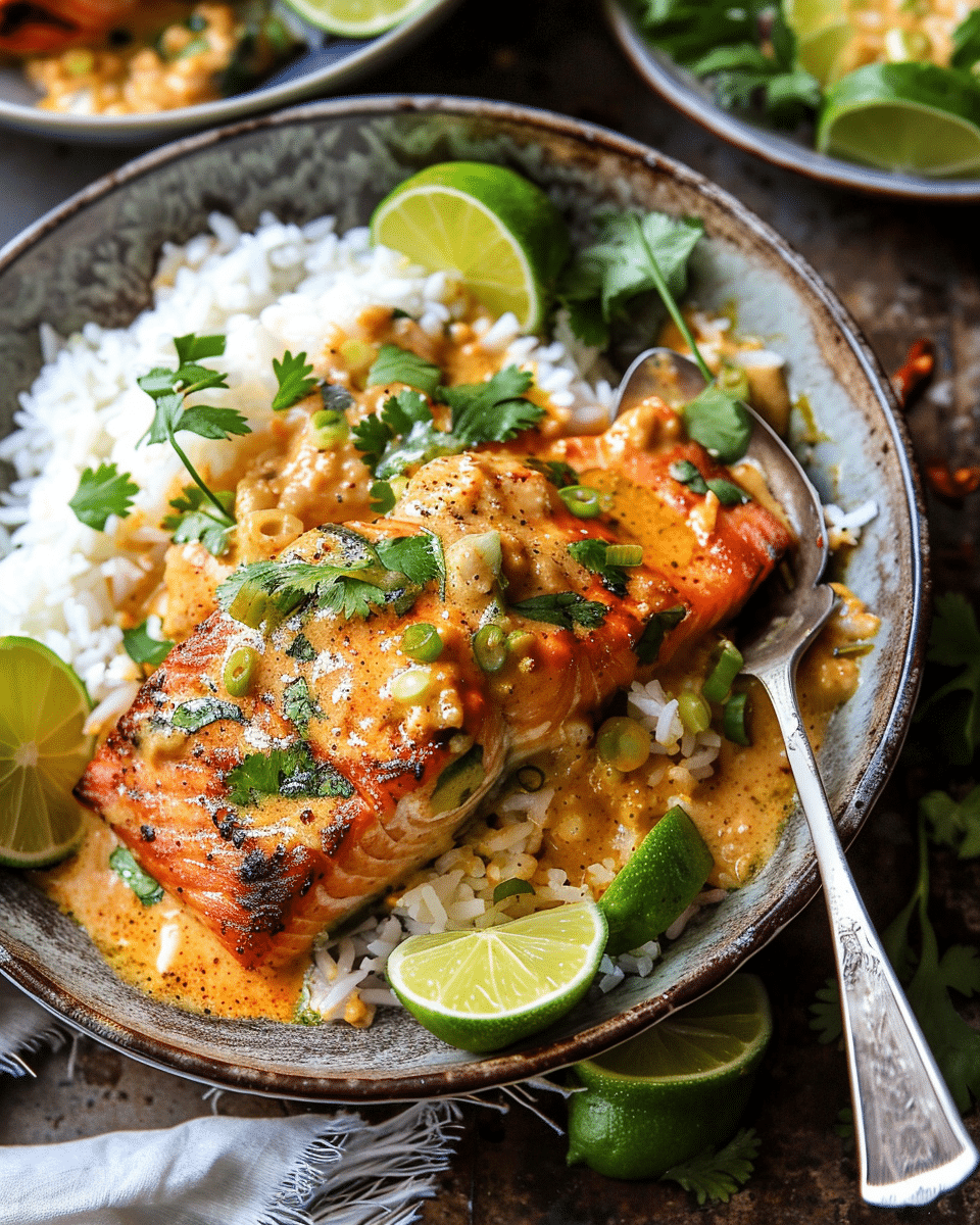 Baked Coconut Curry Salmon